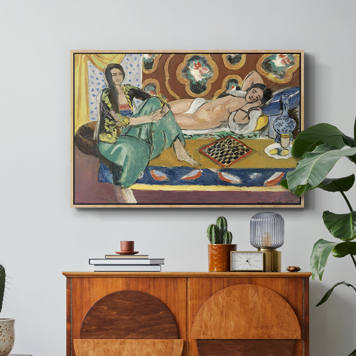 Odalisques Playing Checkers (Odalisques jouant aux dames), 1928 - Floater Framed Canvas Print