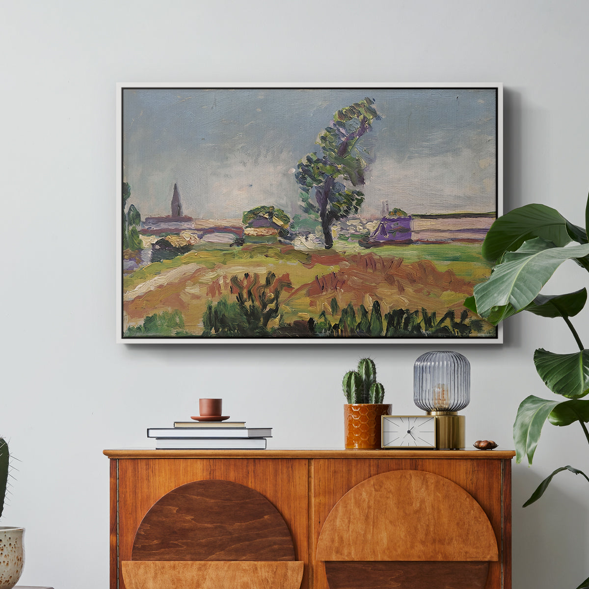 Landscape Around Toulouse, The Bridge of the Young Ladies, 1898 - Floater Framed Canvas Print