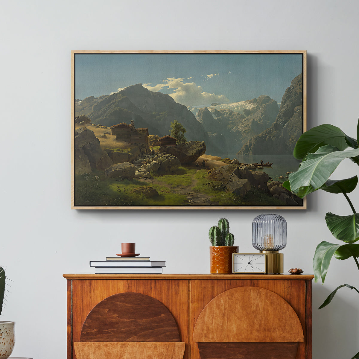 Balestrand, 1848 - Floater Framed Canvas Print