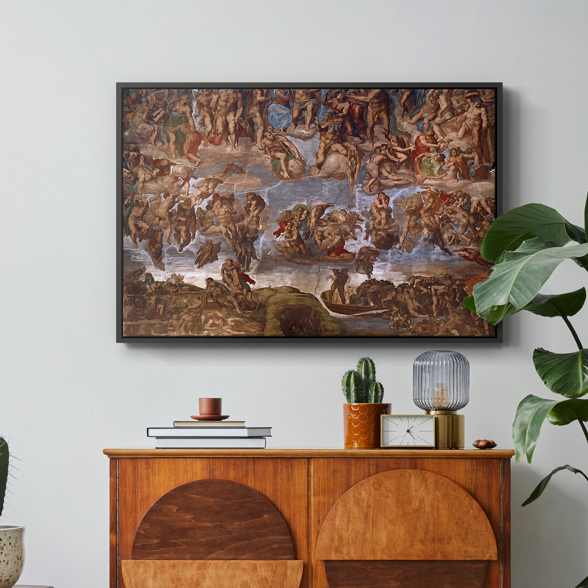 The Last Judgment (Charon's Boat and the Damned), 1536-1541 - Floater Framed Canvas Print