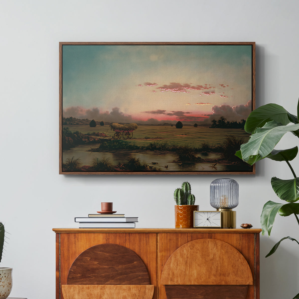 The Marshes at Rhode Island, 1866 - Floater Framed Canvas Print