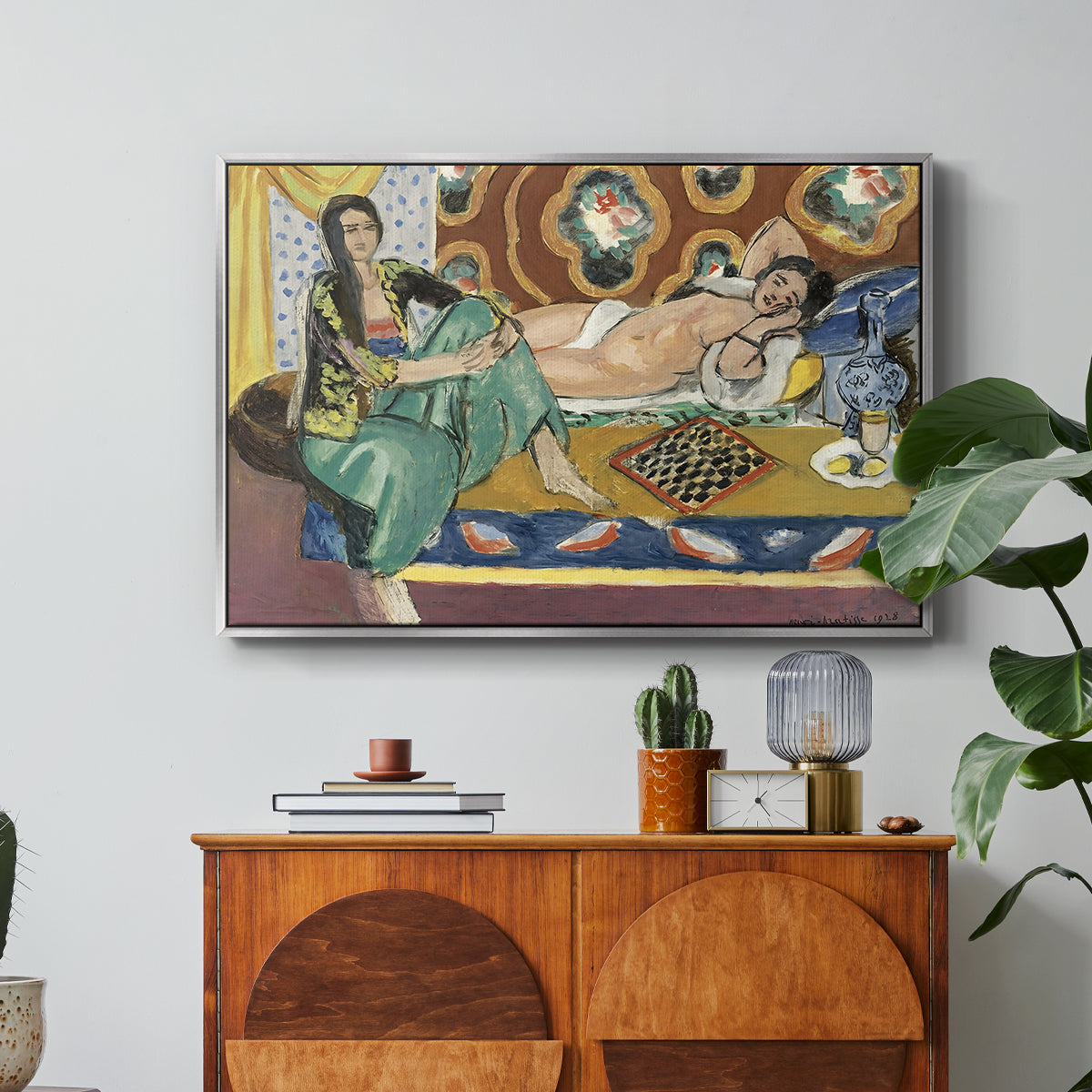Odalisques Playing Checkers (Odalisques jouant aux dames), 1928 - Floater Framed Canvas Print