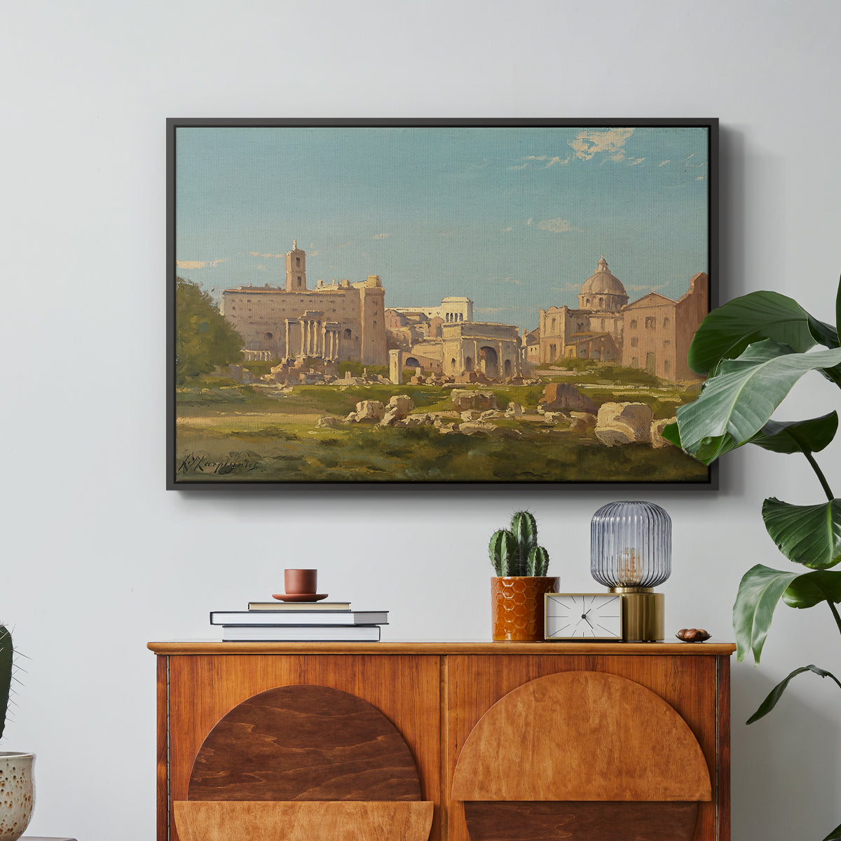 The Roman Forum, c. 1860 - Floater Framed Canvas Print