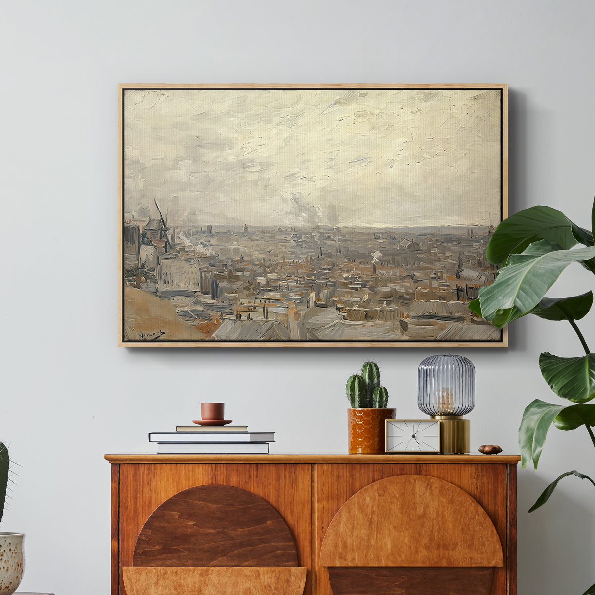 View from Montmartre, 1886 - Floater Framed Canvas Print