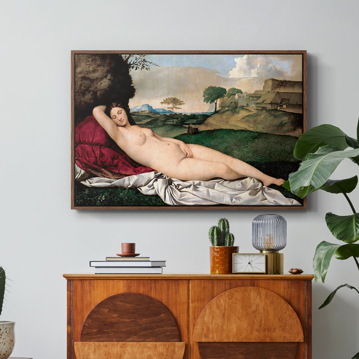 Sleeping Venus, c. 1510 - Floater Framed Canvas Print