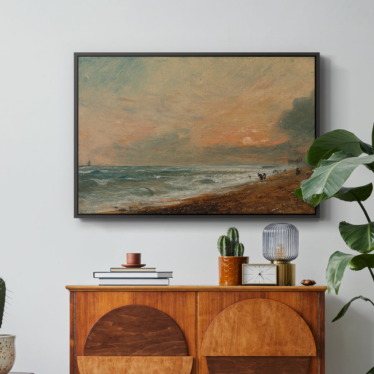 Hove Beach, c. 1824-1826 - Floater Framed Canvas Print