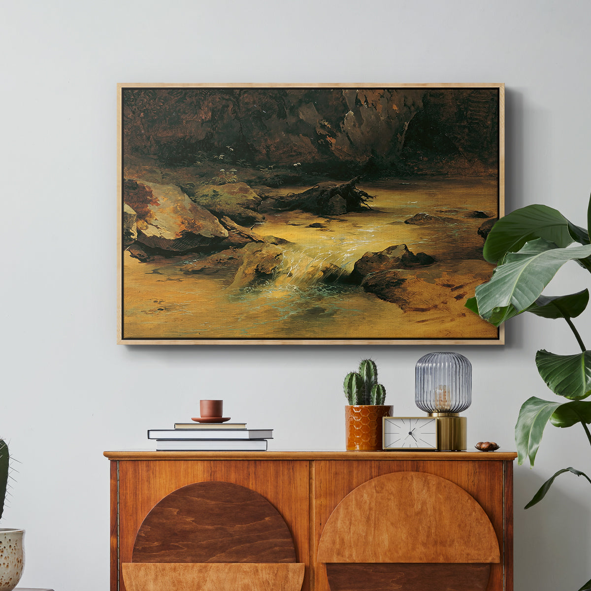 Wildbach (Wild Stream) - Floater Framed Canvas Print