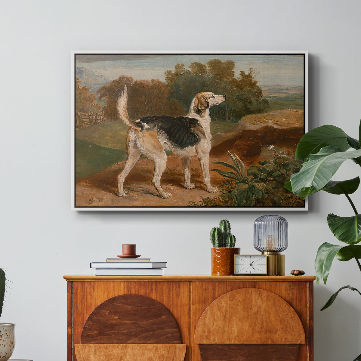 Ravager, One of the Lambton Hounds, 1835 - Floater Framed Canvas Print