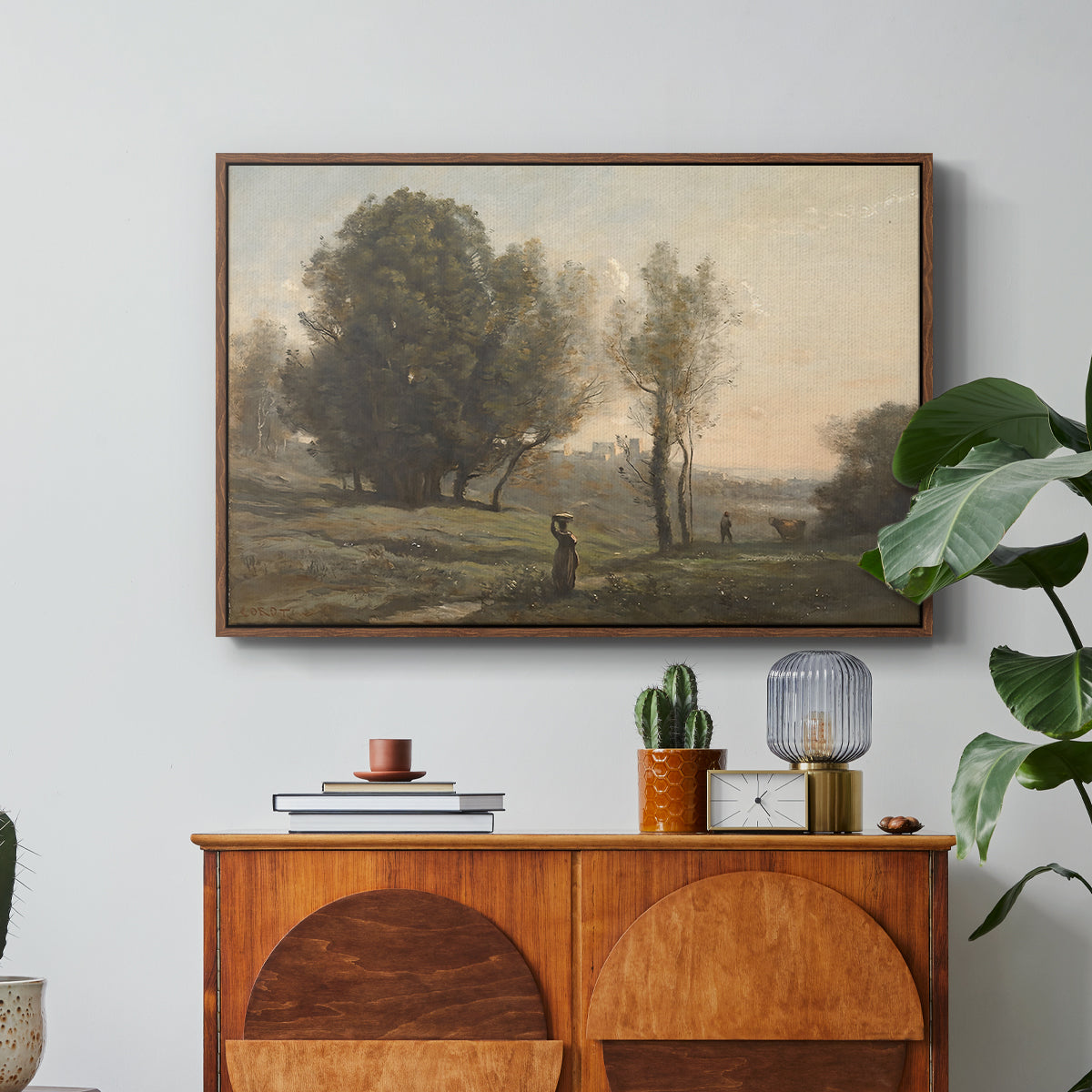 Landscape (Souvenir of les landes), c. 1872 - Floater Framed Canvas Print