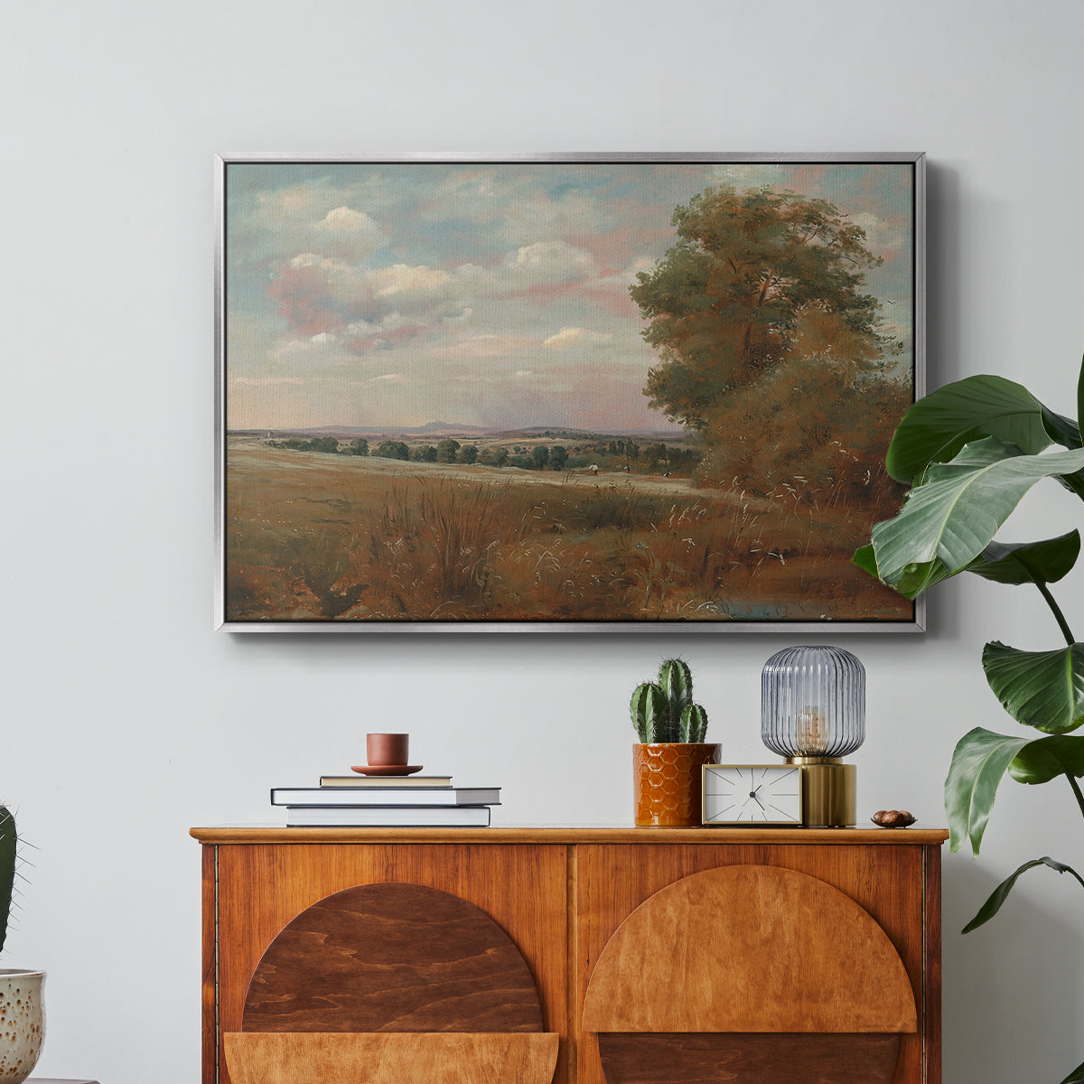 Landscape at Hampstead, with Harrow in the Distance, c. 1849-1855 - Floater Framed Canvas Print