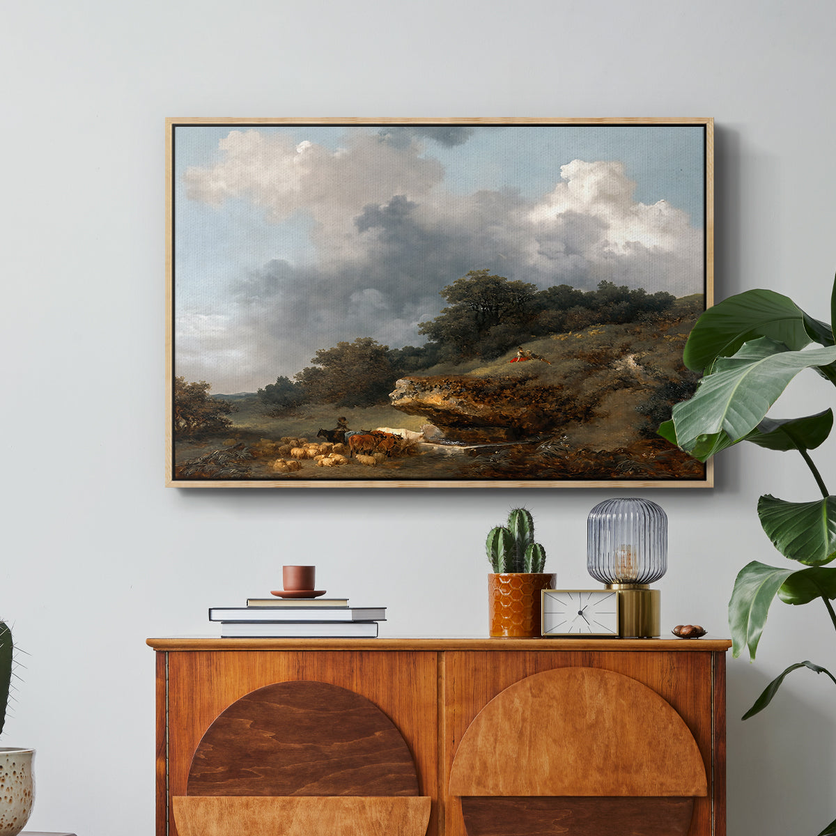 The Watering Place, c. 1765 - Floater Framed Canvas Print