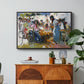 Net Menders in Valencia, 1909 - Floater Framed Canvas Print