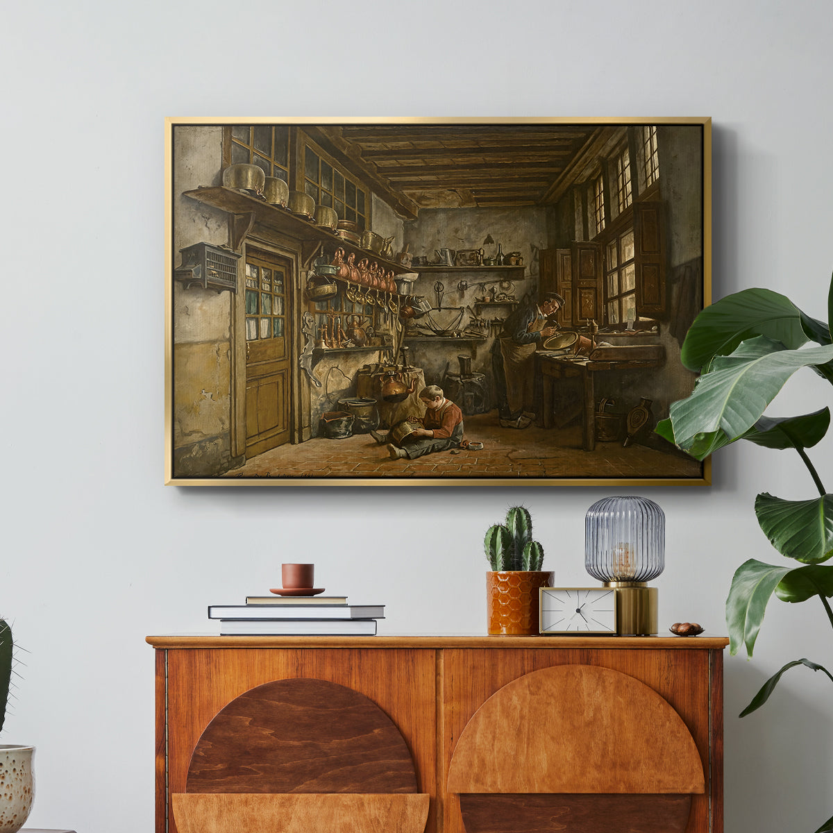 The Tinker, 1861 - Floater Framed Canvas Print