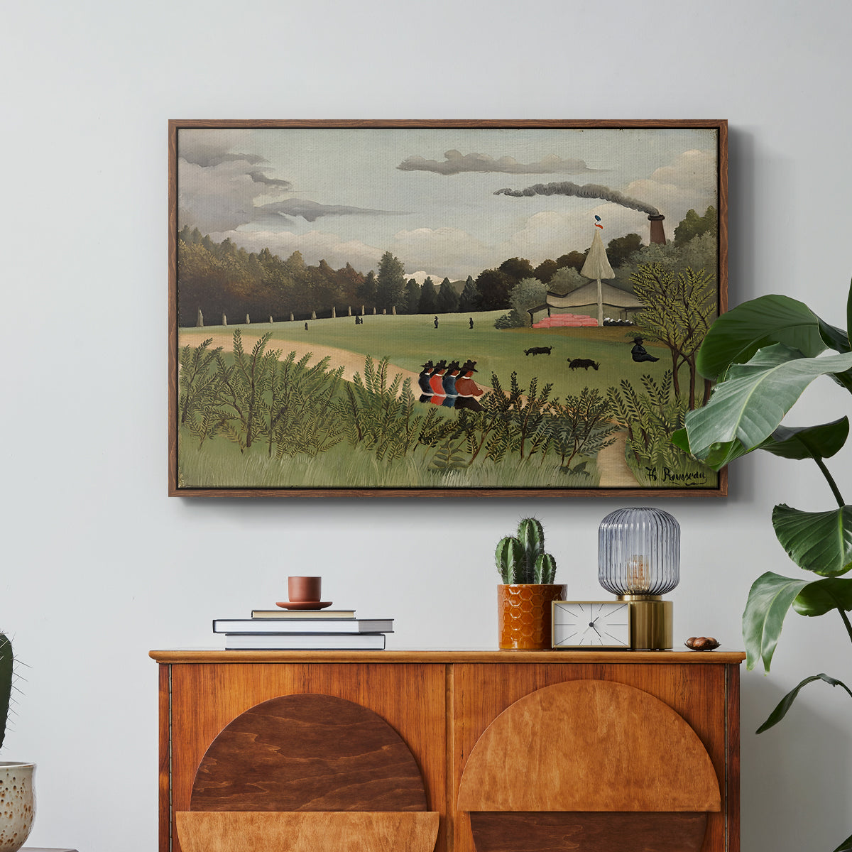 The Chair Factory at Alfortville, 1897 - Floater Framed Canvas Print