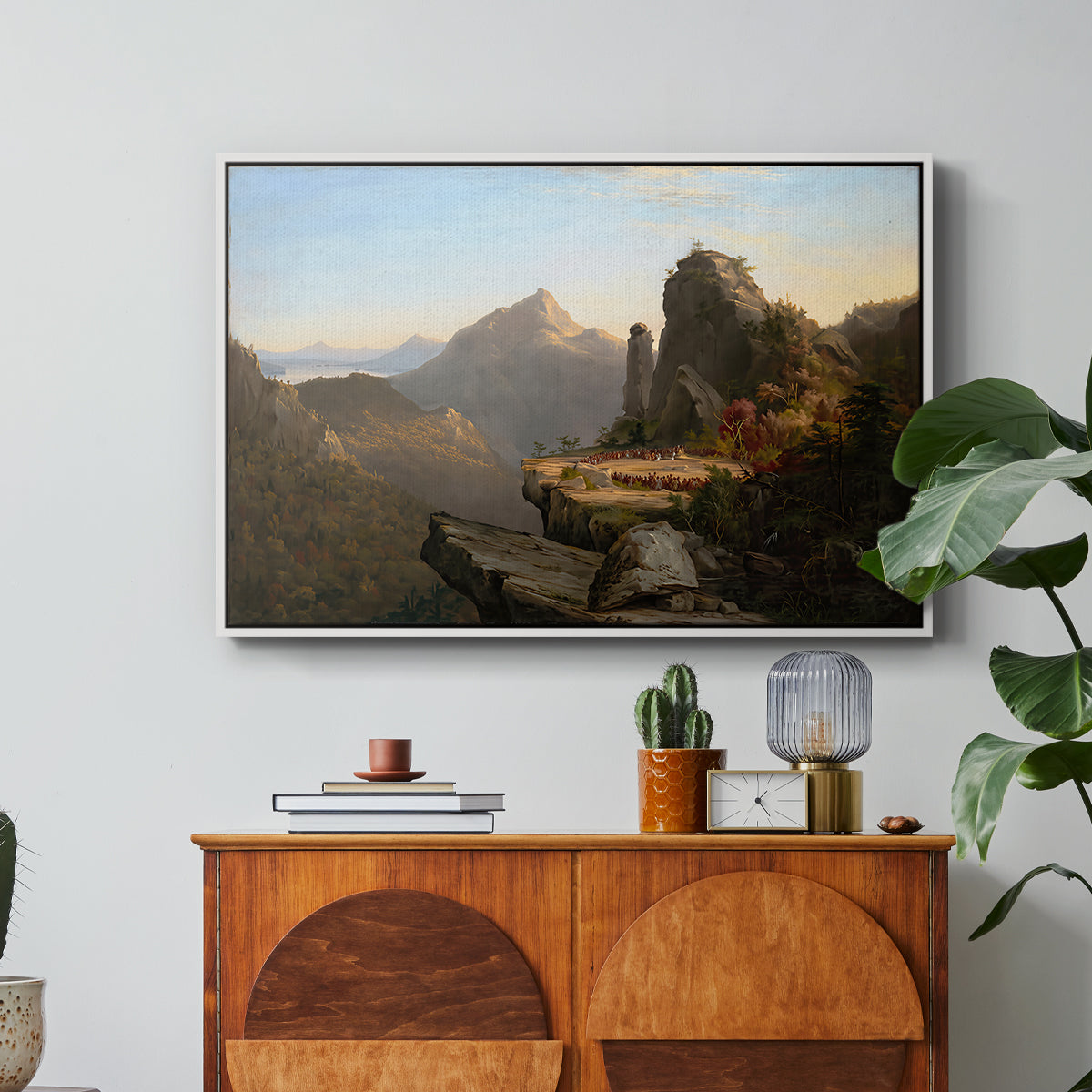 Scene from “The Last of the Mohicans”, 1827 - Floater Framed Canvas Print