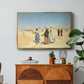 View from the Desert of Cairo with Citadel and Mamluk Tombs in the Background, c. 1889-1890 - Floater Framed Canvas Print