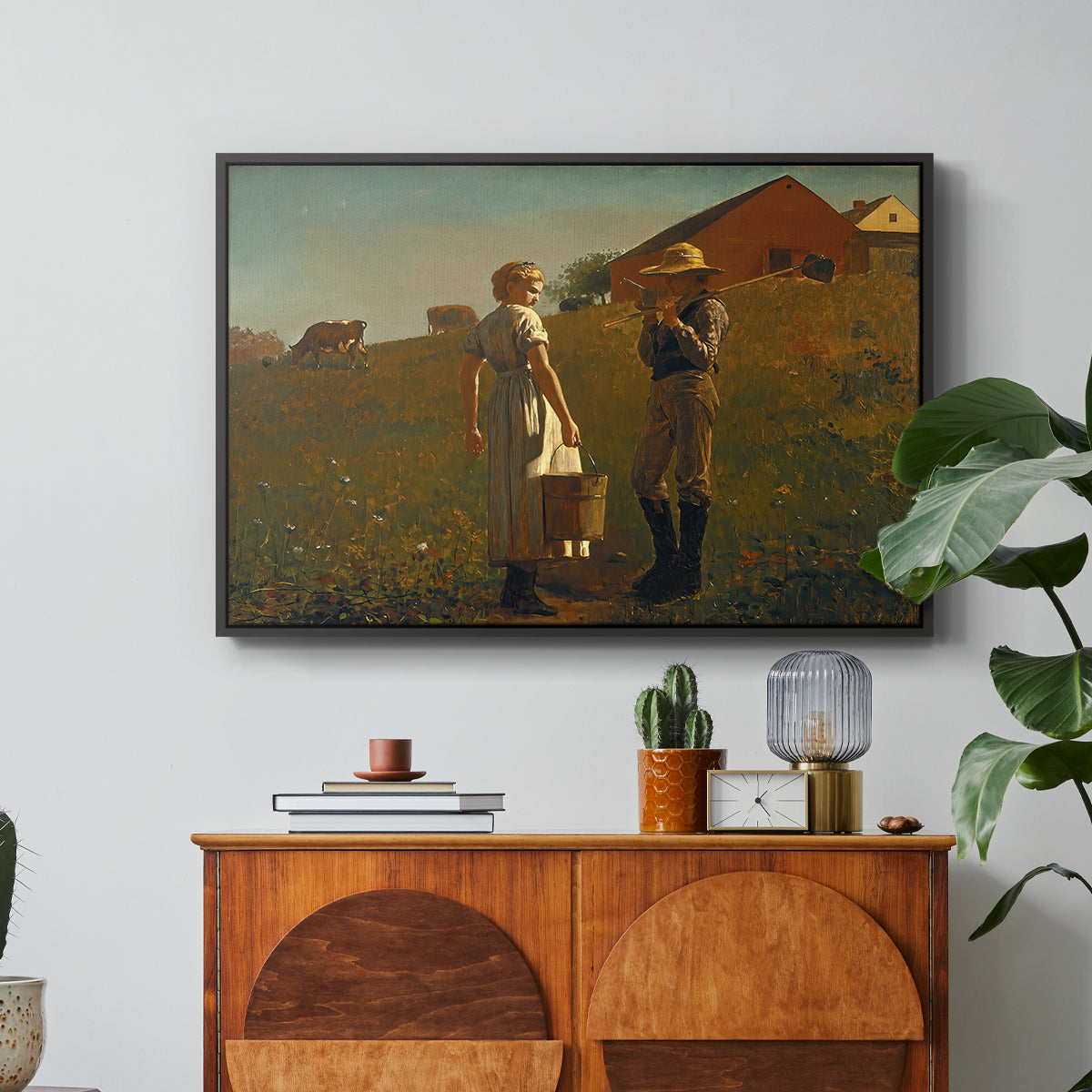 A Temperance Meeting, 1874 - Floater Framed Canvas Print