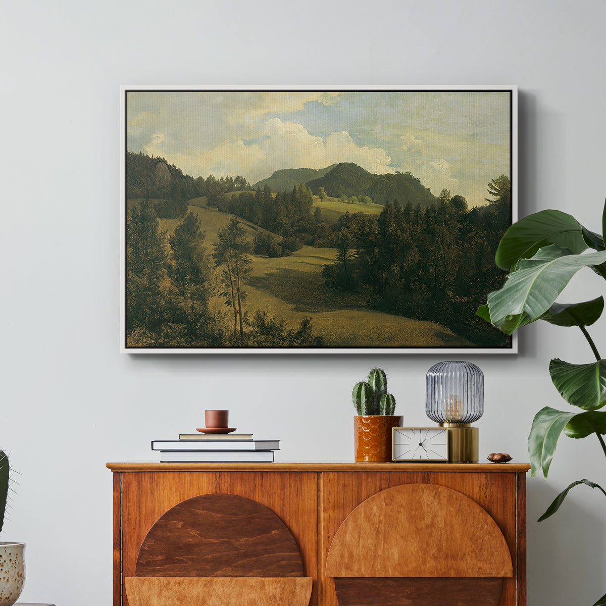 Landscape near Miesenbach, c. 1830 - Floater Framed Canvas Print