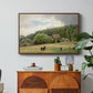 Farm with Grazing Cows (Bondegård med beitende kuer), 1892 - Floater Framed Canvas Print