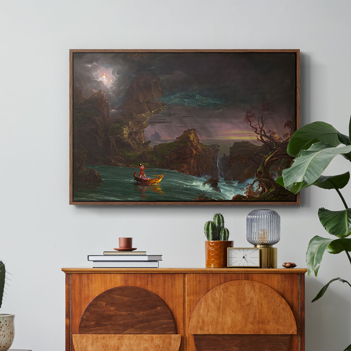The Voyage of Life: Manhood, 1842 - Floater Framed Canvas Print