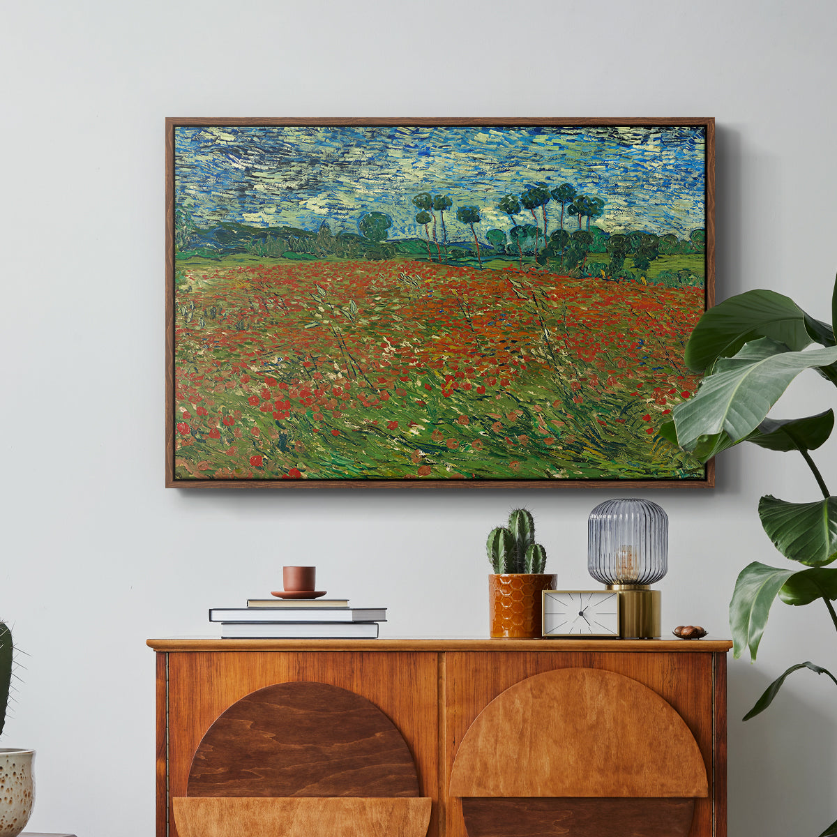 Field with Poppies, 1889 - Floater Framed Canvas Print