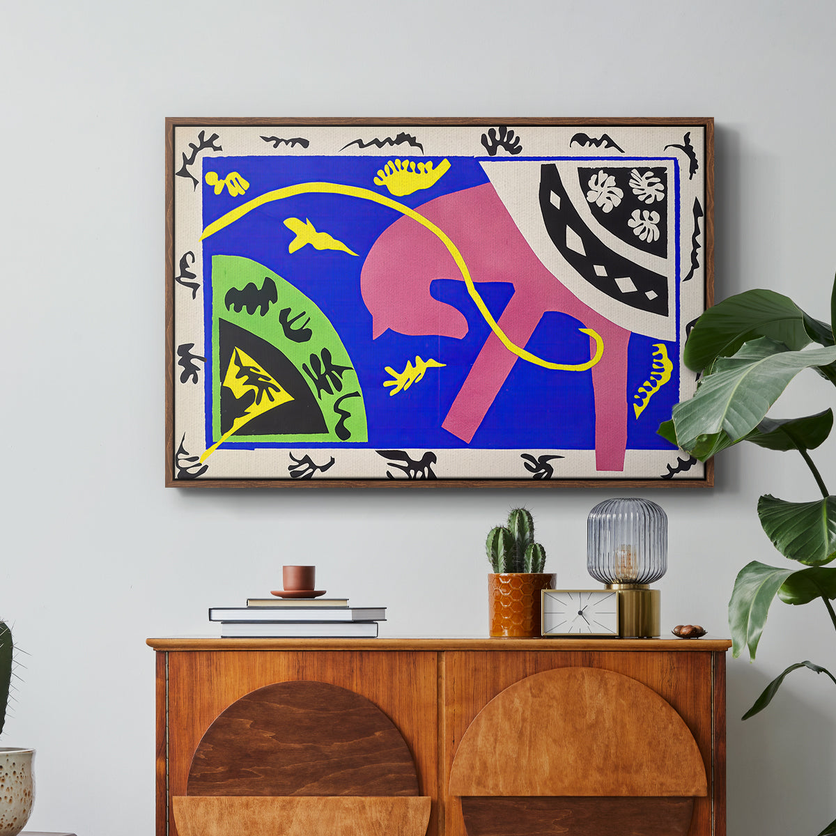 The Horse, the Rider and the Clown, from Jazz, 1947 - Floater Framed Canvas Print