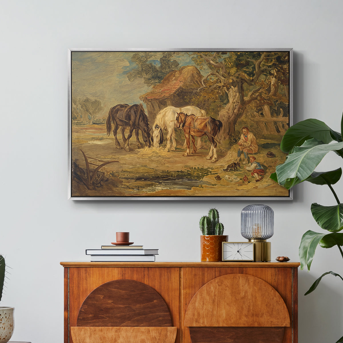 The Midday Meal, 1835 - Floater Framed Canvas Print