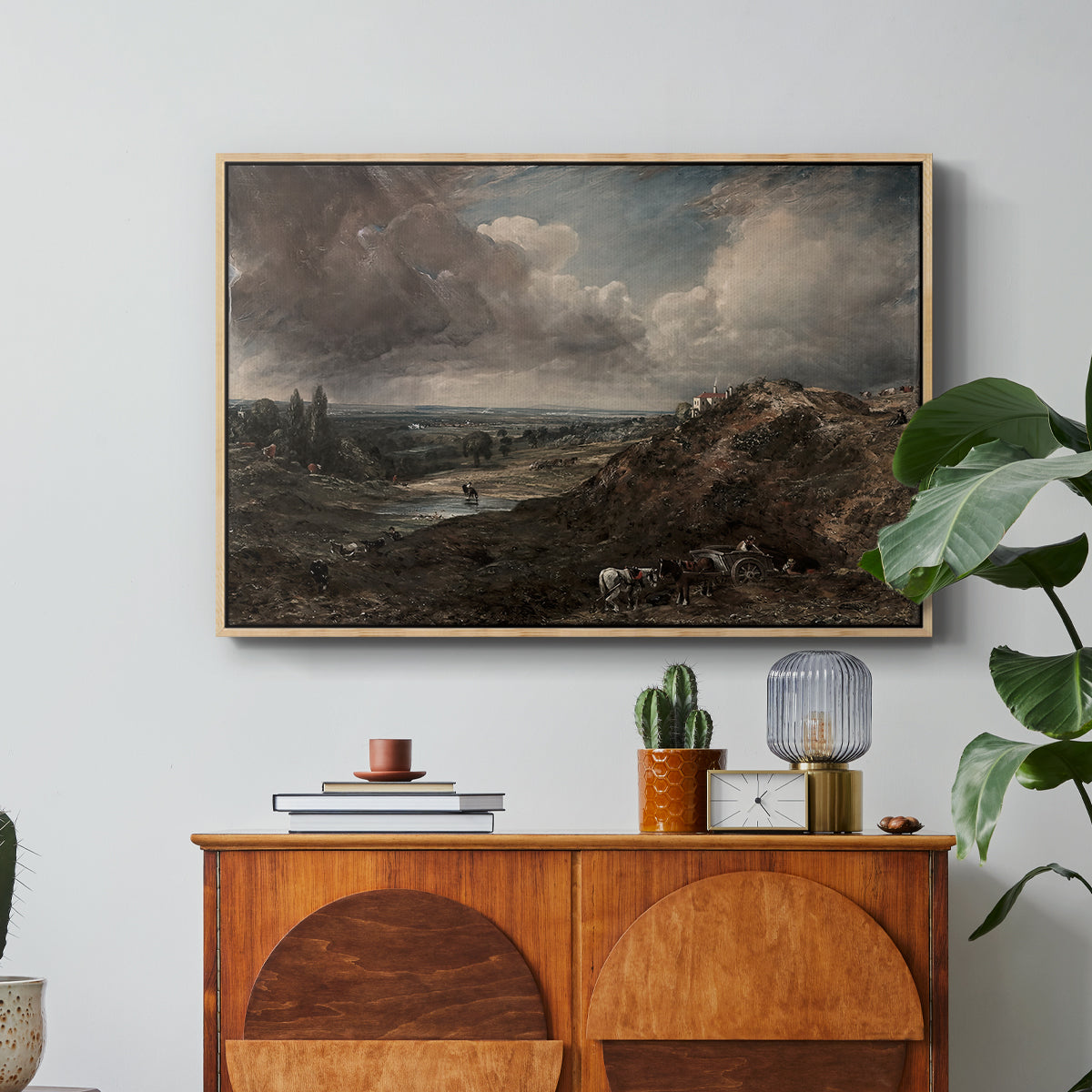 Branch Hill Pond, Hampstead Heath, c. 1828 - Floater Framed Canvas Print