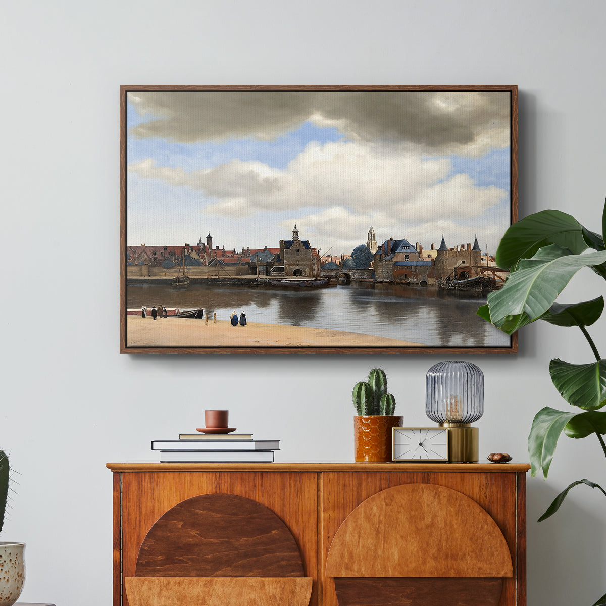View of Delft, c. 1660-1661 - Floater Framed Canvas Print
