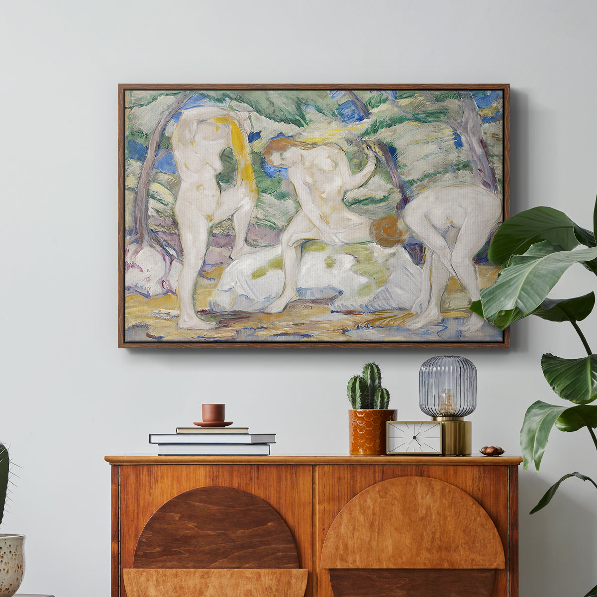 Bathing Women, 1910 - Floater Framed Canvas Print