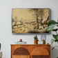 Winter Landscape with Skaters and Bird Trap, 1565 - Floater Framed Canvas Print