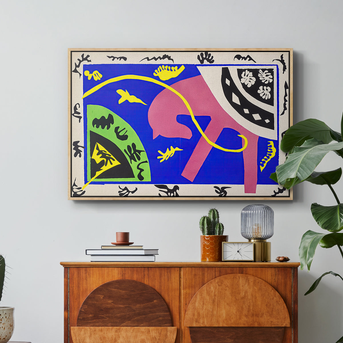 The Horse, the Rider and the Clown, from Jazz, 1947 - Floater Framed Canvas Print