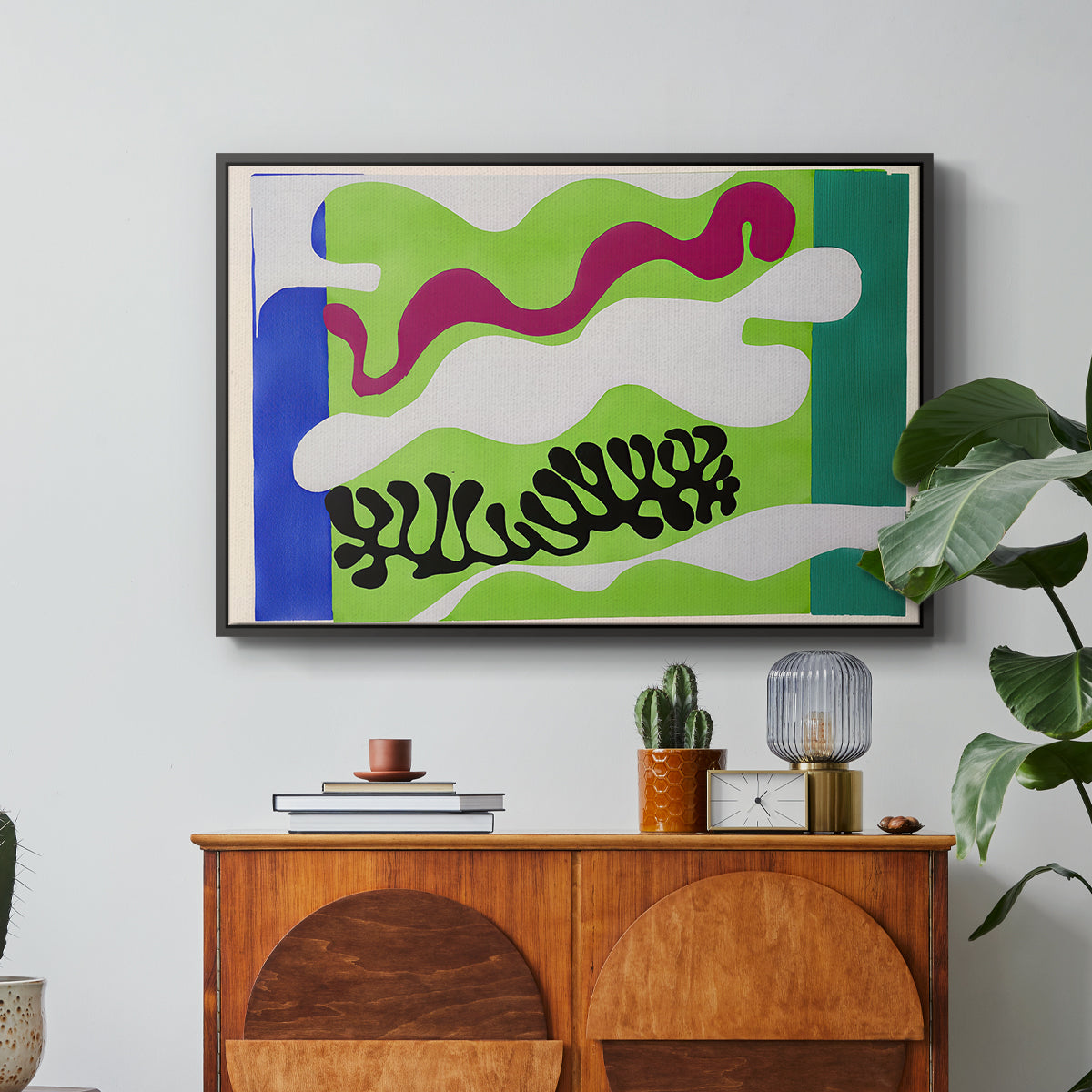 The Lagoon (Le lagon), from Jazz, 1947 - Floater Framed Canvas Print