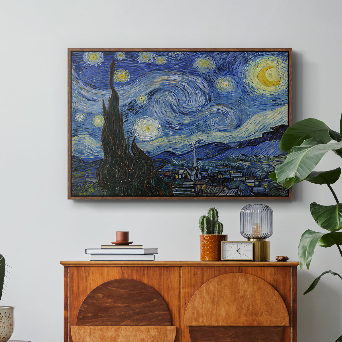 The Starry Night, 1889 - Floater Framed Canvas Print
