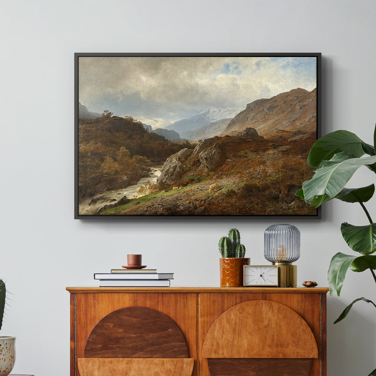 Mountain Landscape, 1864 - Floater Framed Canvas Print