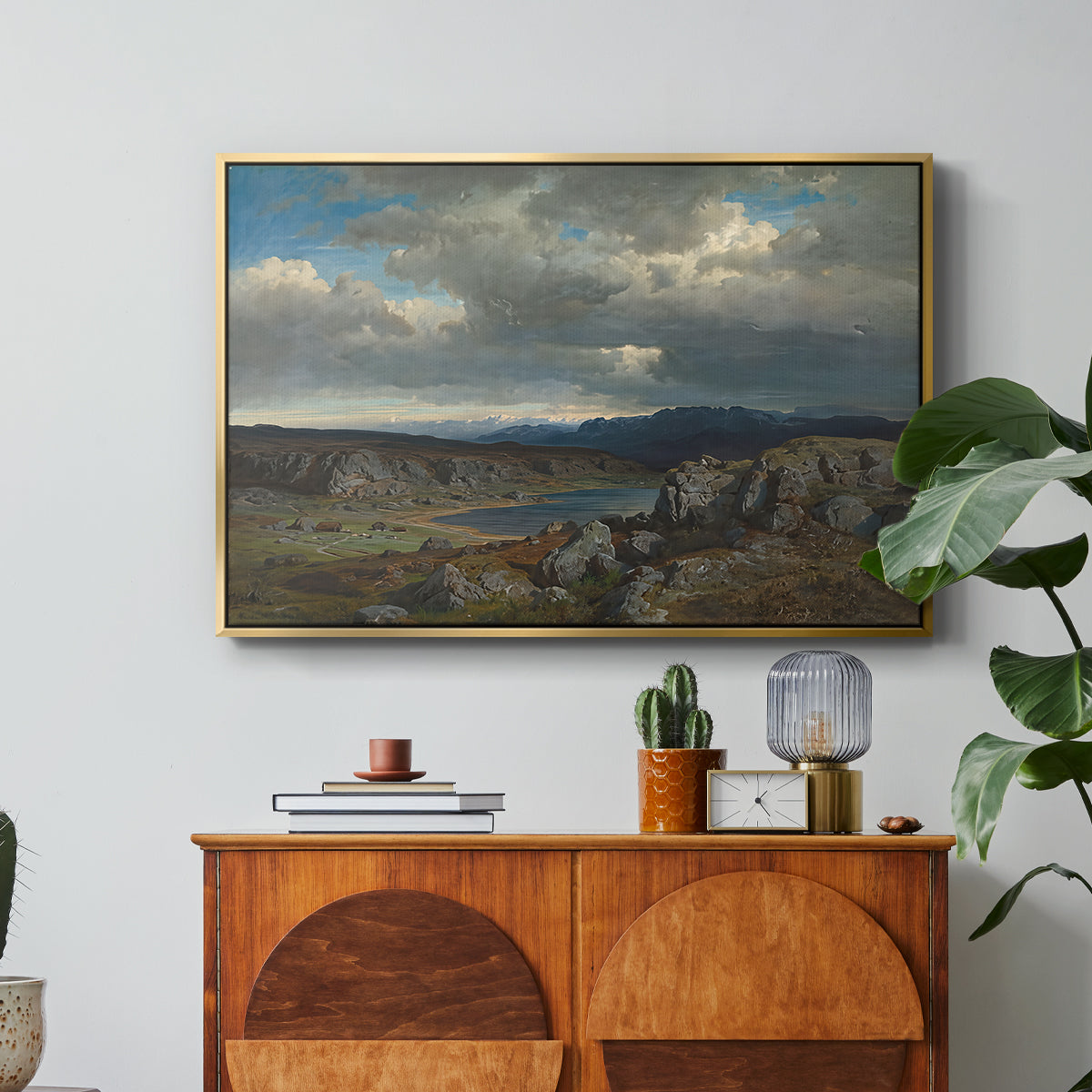 Norwegian Highlands, 1857 - Floater Framed Canvas Print