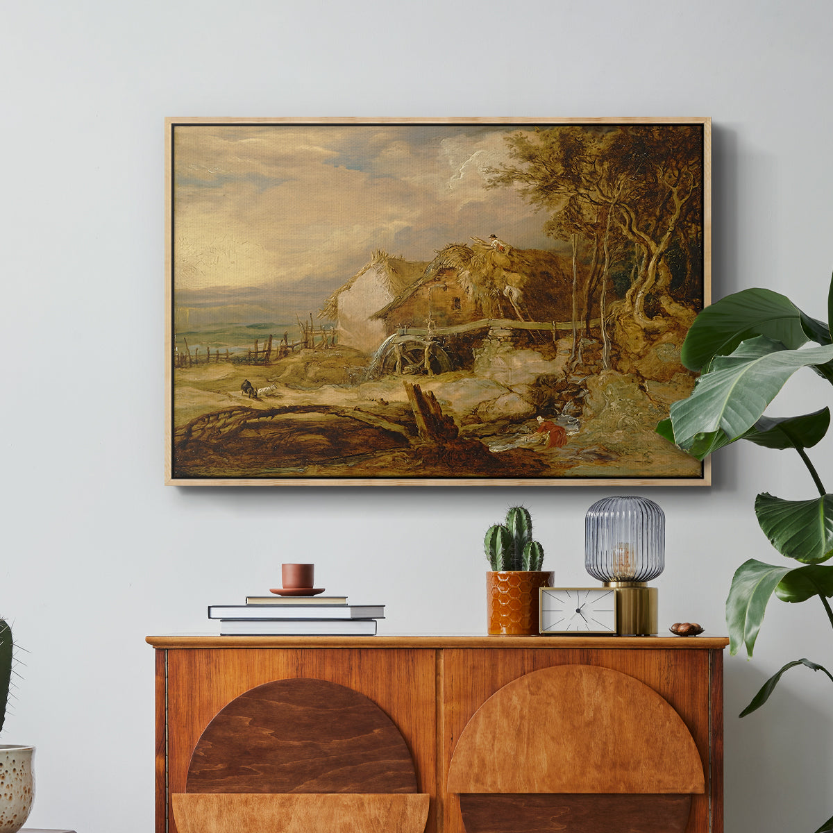 An Overshot Mill, c. 1802-1807 - Floater Framed Canvas Print