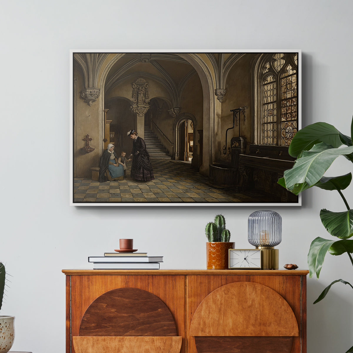 Interior of the Church of Saint Paul in Antwerp, c. 1865-1869 - Floater Framed Canvas Print