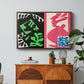 Composition, Black and Red, from Jazz, 1947 - Floater Framed Canvas Print
