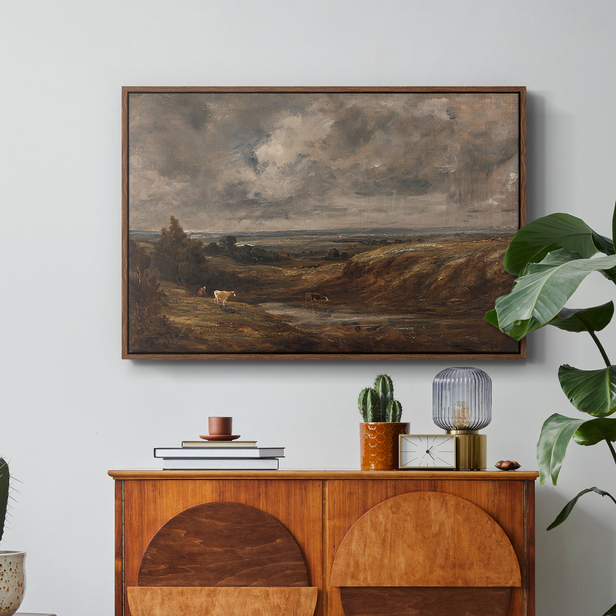 Hampstead Heath, 1825 - Floater Framed Canvas Print