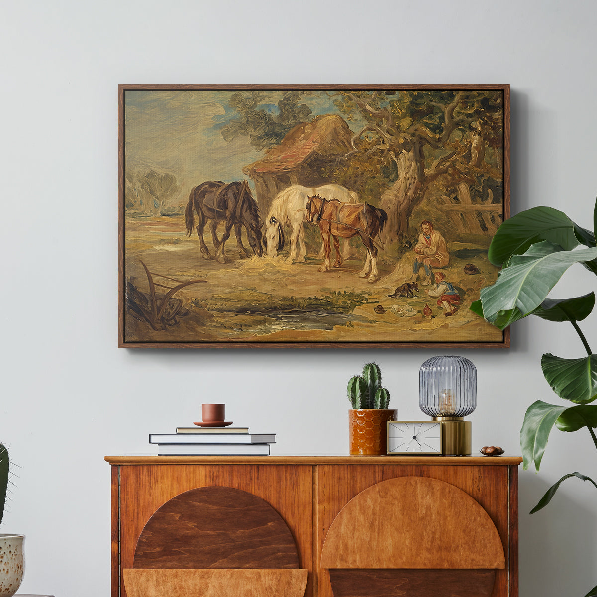 The Midday Meal, 1835 - Floater Framed Canvas Print