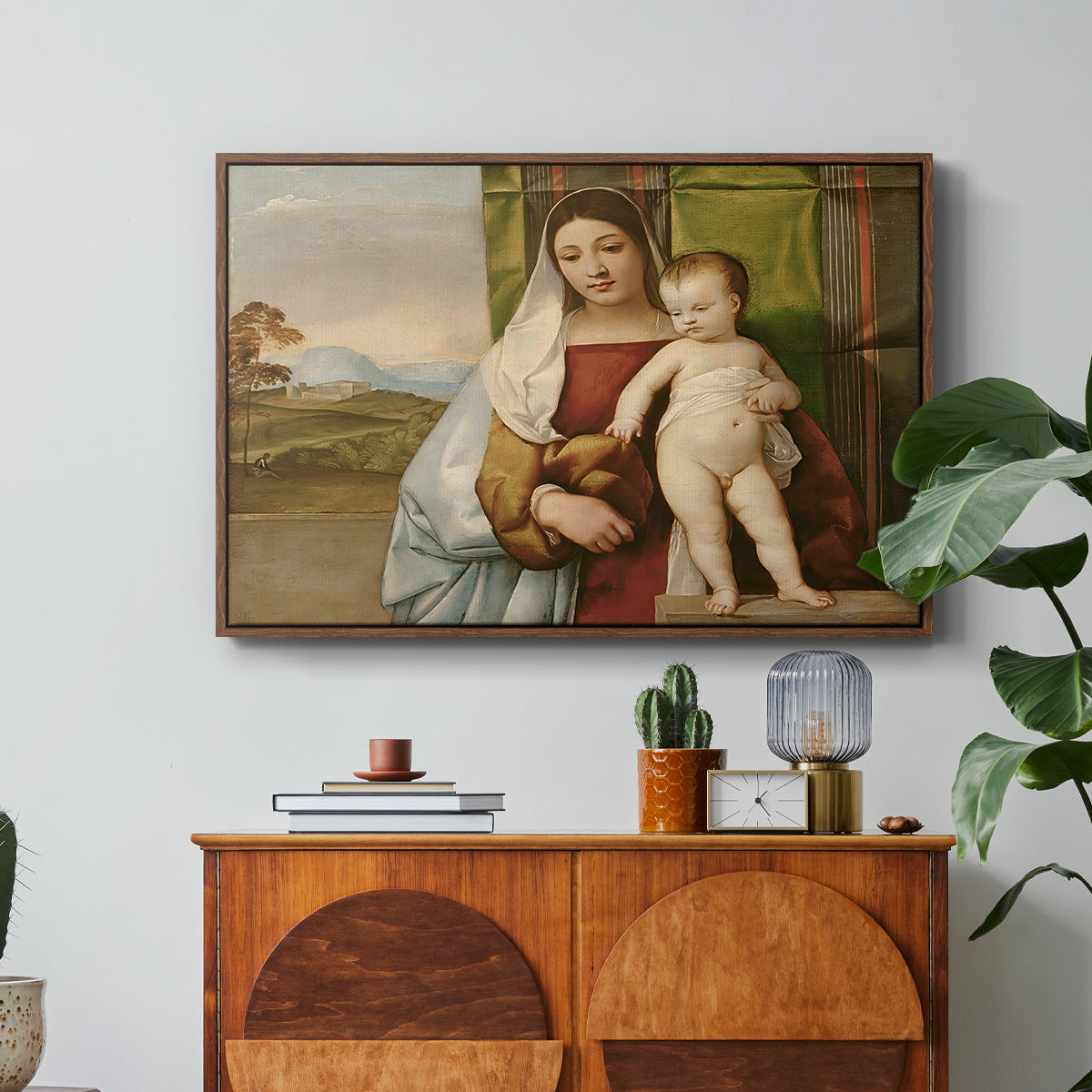 The Gypsy Madonna (La Zingarella), c. 1510-1511 - Floater Framed Canvas Print
