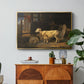 Sheep in a Stable, 1810 - Floater Framed Canvas Print