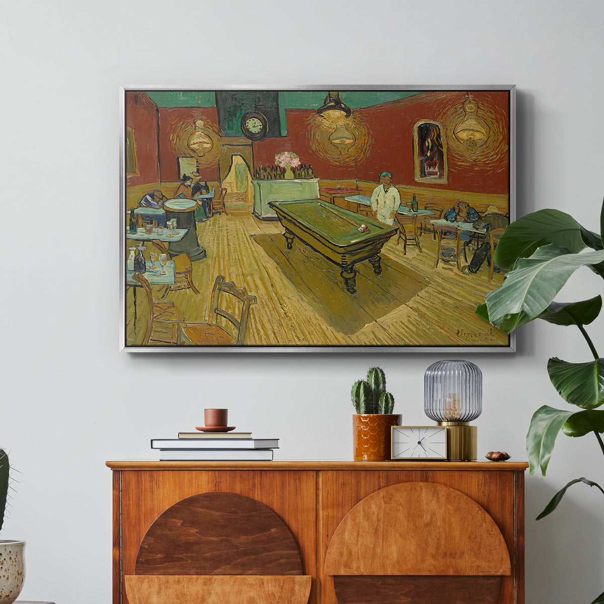 The Night Café, 1888 - Floater Framed Canvas Print