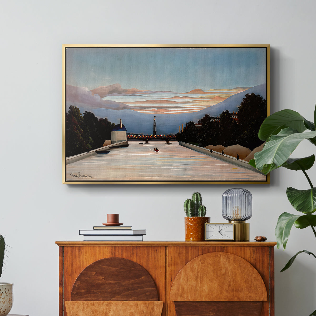 The Eiffel Tower, c. 1898 - Floater Framed Canvas Print
