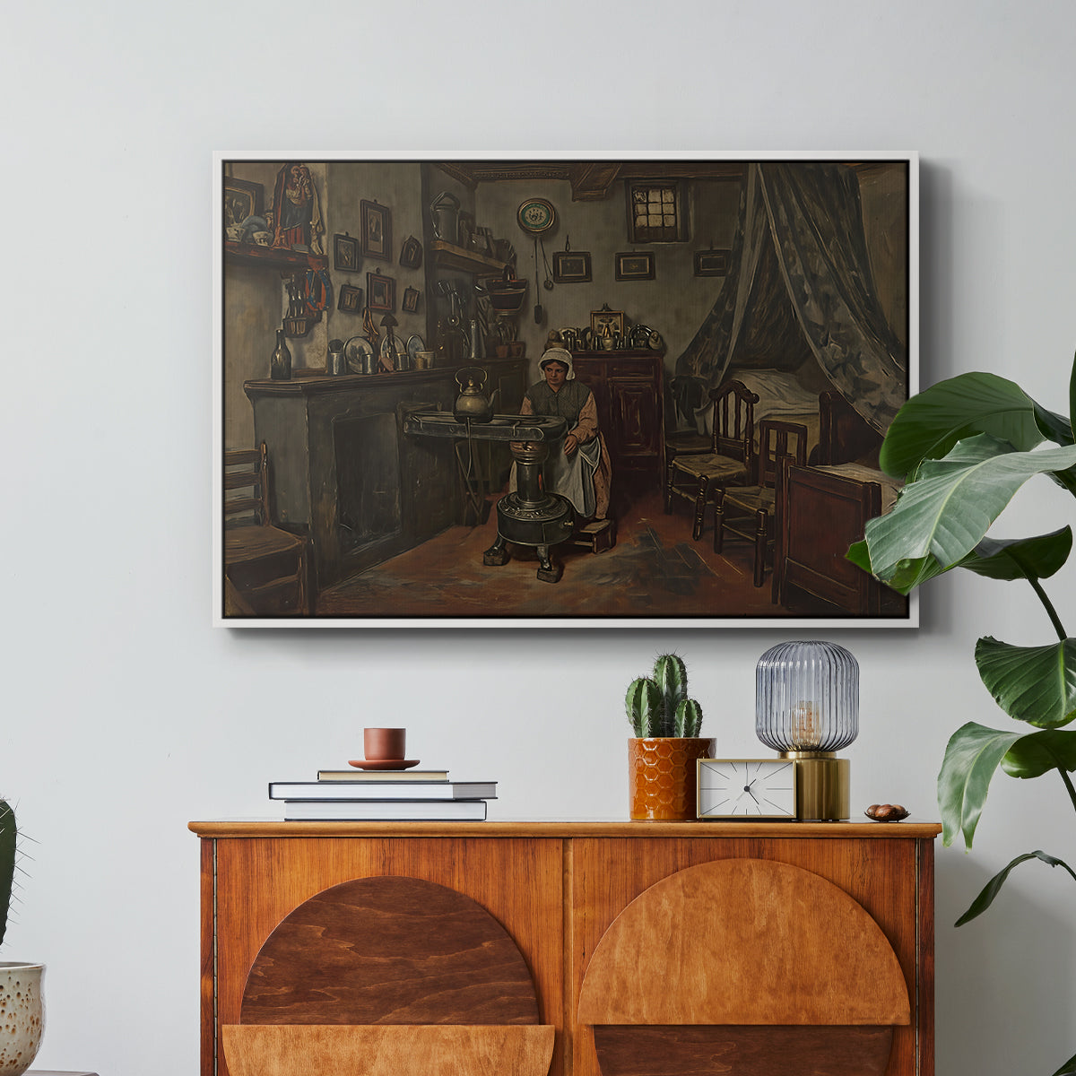 Interior, c. 1865-1870 - Floater Framed Canvas Print