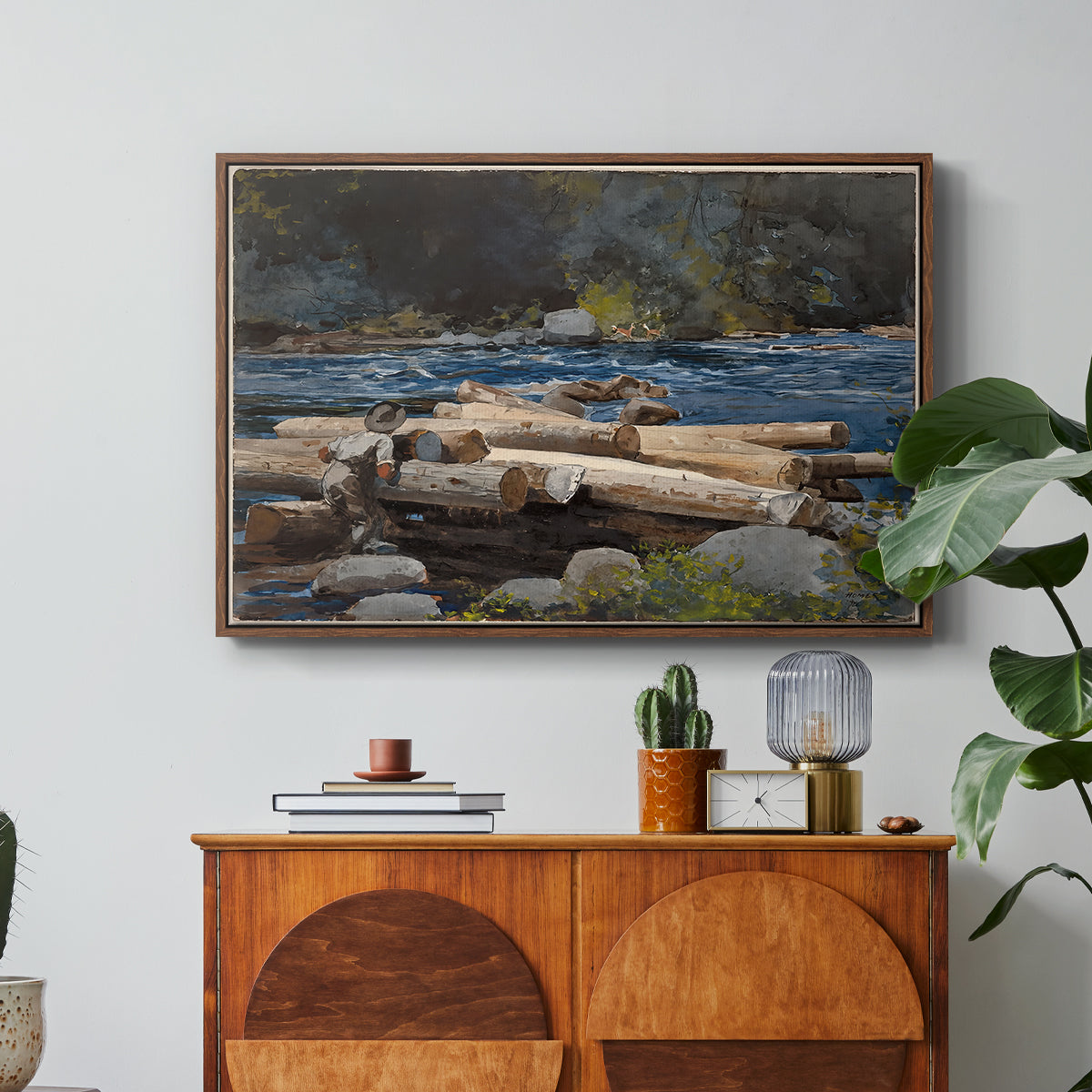 Hudson River, 1892 - Floater Framed Canvas Print