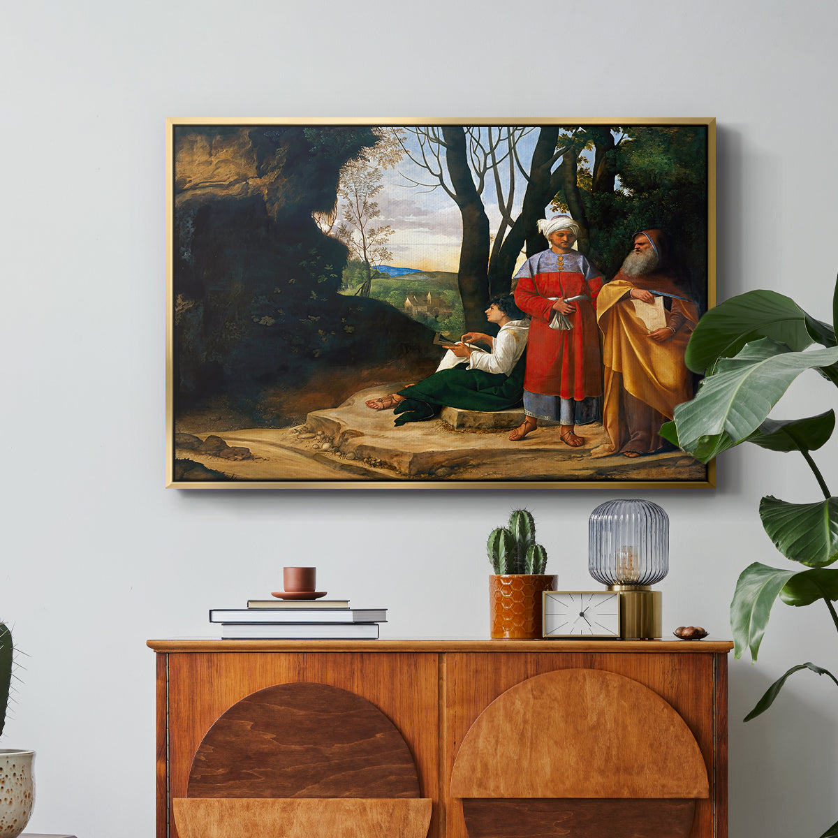 The Three Philosophers, c. 1508-1509 - Floater Framed Canvas Print