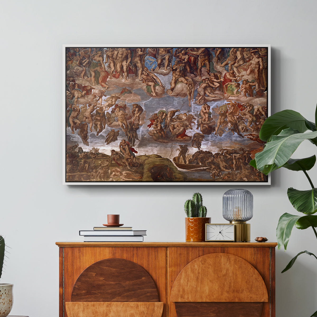 The Last Judgment (Charon's Boat and the Damned), 1536-1541 - Floater Framed Canvas Print