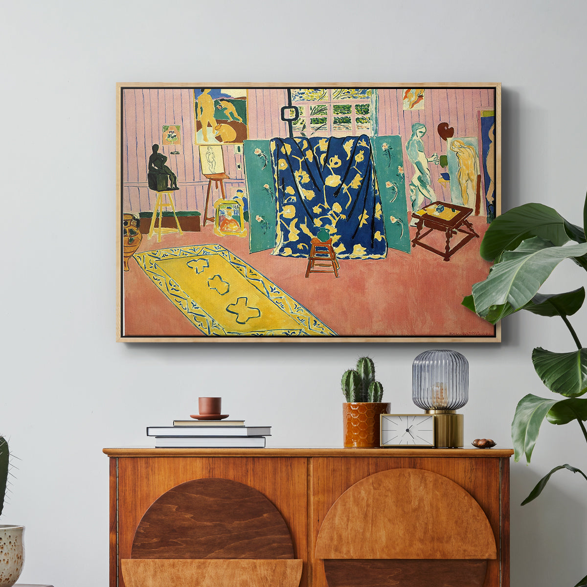 The Pink Studio (L'Atelier Rose), 1911 - Floater Framed Canvas Print
